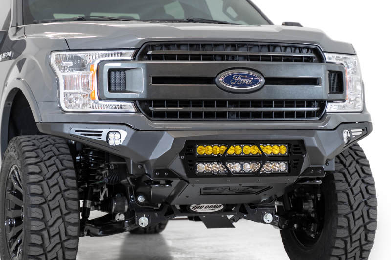 Addictive Desert Designs F180012140103 fits Ford 18-20 F-150 Bomber Front Bumper w/ Dual 20IN LED Mounts