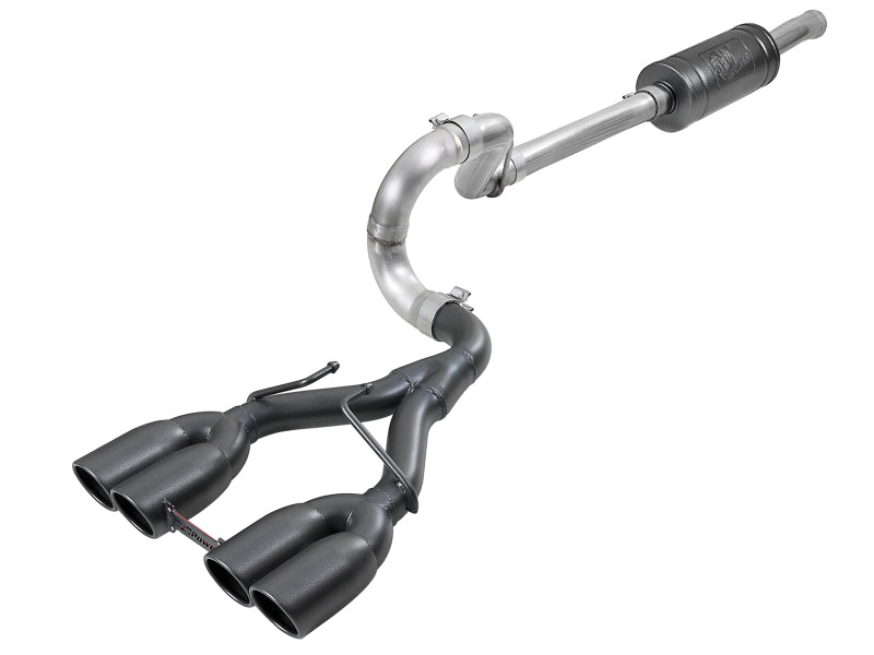 AFE 49-38073-B Series 2.5in 304 SS Cat-Back Exhaust w/ Black Tip 18-20 fits Jee