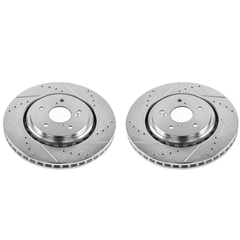 PowerStop fits Acura 14-16 MDX Front Evolution Drilled & Slotted Rotors - Pair