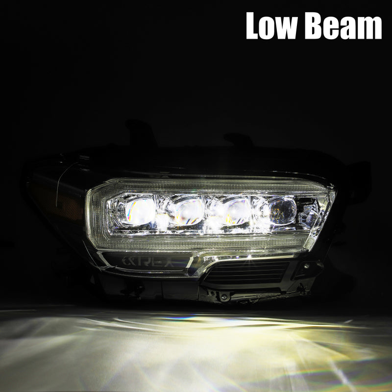 AlphaRex 880706 fits Toyota 16-20 Tacoma NOVA LED Projector Headlights Plank Style Chrome w/Activation Light