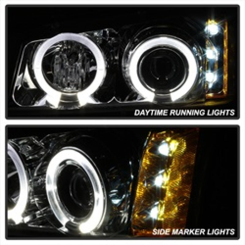 Spyder 5009463 fits Chevy 03-06 Silverado 1500 Projector Headlights LED Halo LE