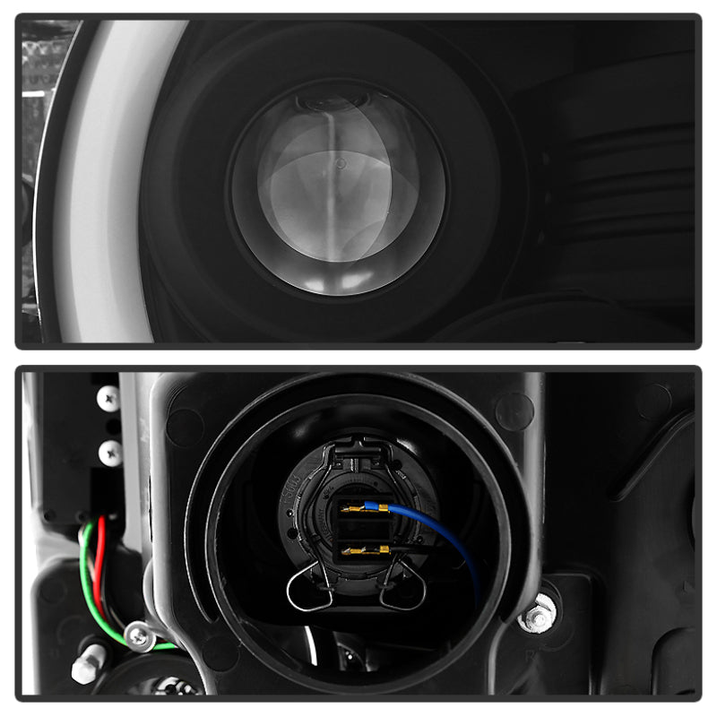Spyder 5080851 fits GMC 14-16 Sierra Projector Headlights Light Bar DRL Blk PRO