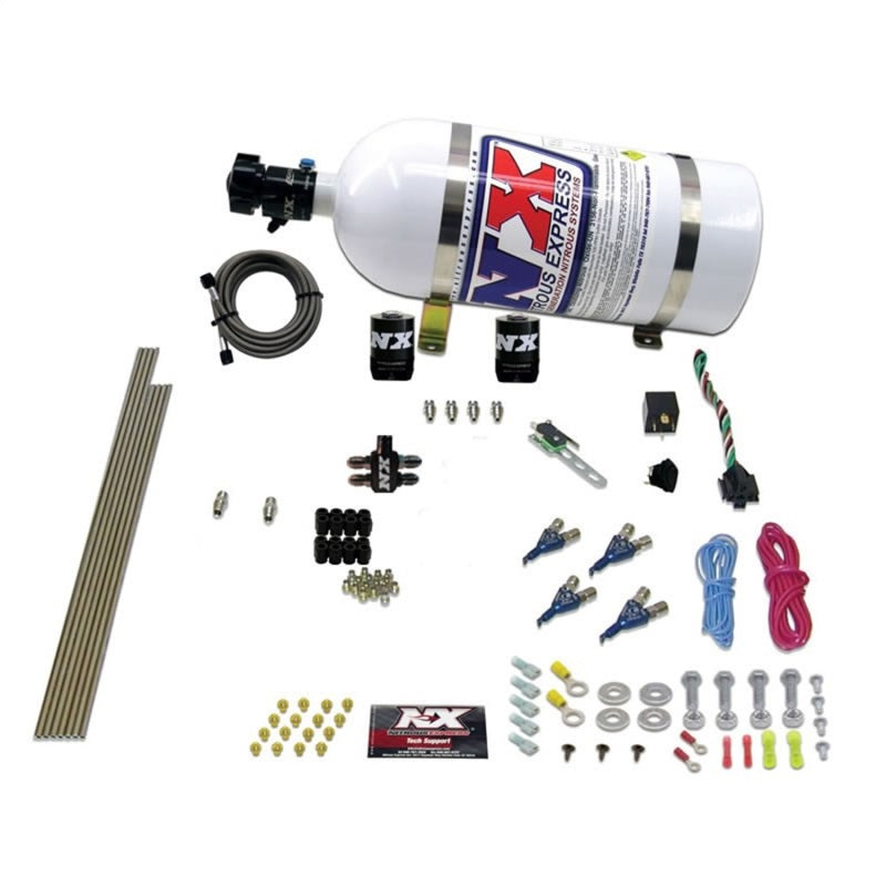 Nitrous Express 80004EFI-10 4 Cyl Gasoline EFI Nitrous Kit (0HP) w/10lb Bottle