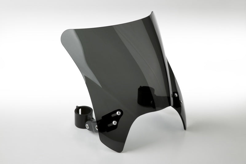 National N2831-002 Cycle Fits up to 48 mm. O.D. Mohawk Black Hardware/Straight Bracket/Windshield - Dark Tint