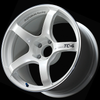 Advan YAD7I63EWMR TC4 17x9.0 +63 5-114.3 Racing White Metallic & Ring Wheel