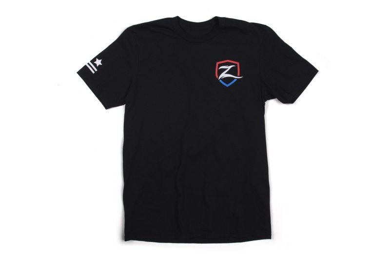 Zone Offroad ZONU9162S Black Premium Cotton T-Shirt w/ Patriotic Zone Logos - Small