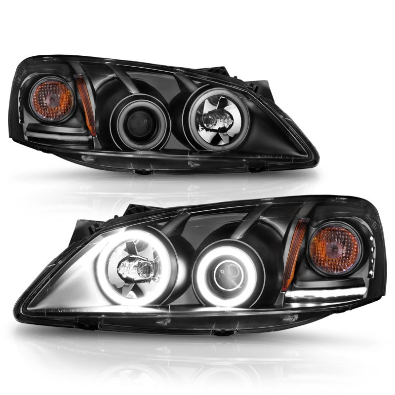 ANZO 121371 2010 fits Pontiac 05-20 G6 Projector Headlights w/ Halo Black (CCFL)