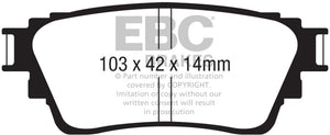 EBC UD2135 18-21 fits Mitsubishi Outlander Ultimax Rear Brake Pads