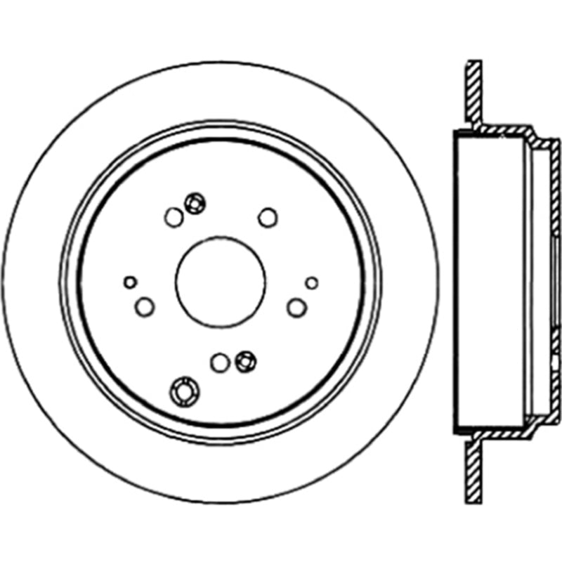 Stoptech 120.40063CRY 07-18 Acura RDX Rear Premium CryoStop Brake Rotor