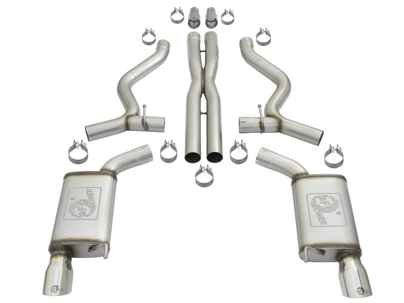 AFE 49-33087-P rce XP 3in Sport Tone Cat-Back Exhausts w/ Polished Tips 15-17 f