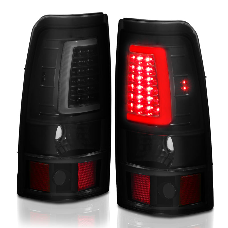 ANZO 311334 2006 fits Chevy 03-20 Silverado 1500 LED Taillights Plank Style Black w/Smoke Lens