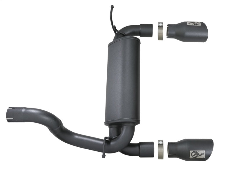AFE 49-48067-B Series 2.5in 409 SS Axle-Back Exhaust w/ Black Tips 2018+ fits J
