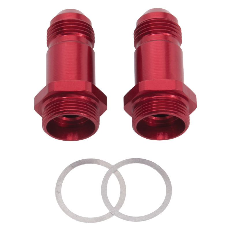 Russell 640210 Performance -8 AN Carb Adapter Fittings (2 pcs.) (Red)