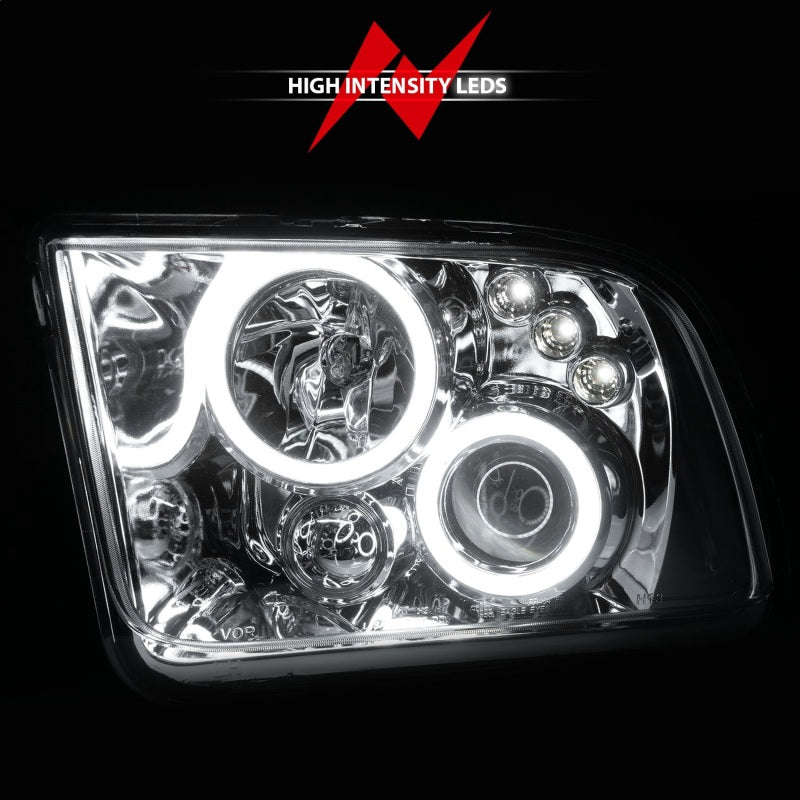 ANZO 121162 2009 fits Ford 05-20 Mustang Projector Headlights w/ Halo Chrome