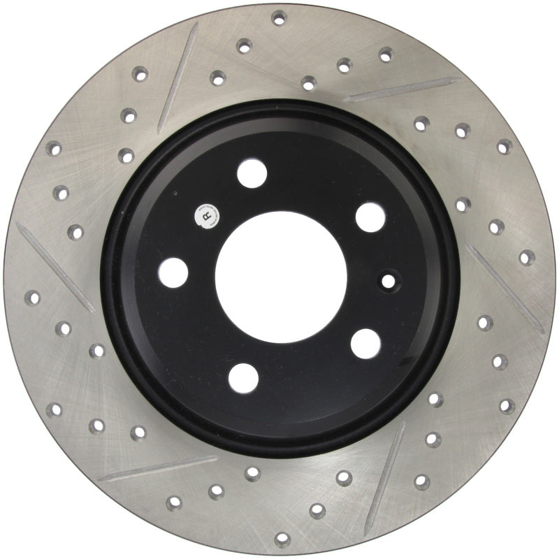 Stoptech 127.33127R Power Slot 09-10 fits Audi A4/A4 Quattro / 08-10 A5 / 10 S4 Rear Right Drilled & Slotted Rotor