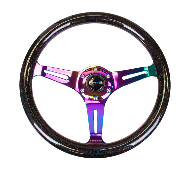 NRG ST-015MC-BSB ST-015MC-BSB Classic Wood Grain Steering Wheel Black