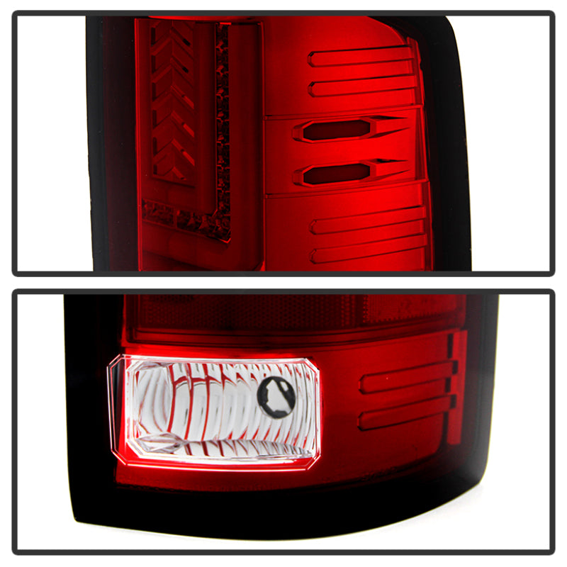 Spyder 5080677 fits GMC 14-16 Sierra LED Tail Lights Red Clear ALT-YD-GS14-LBLE