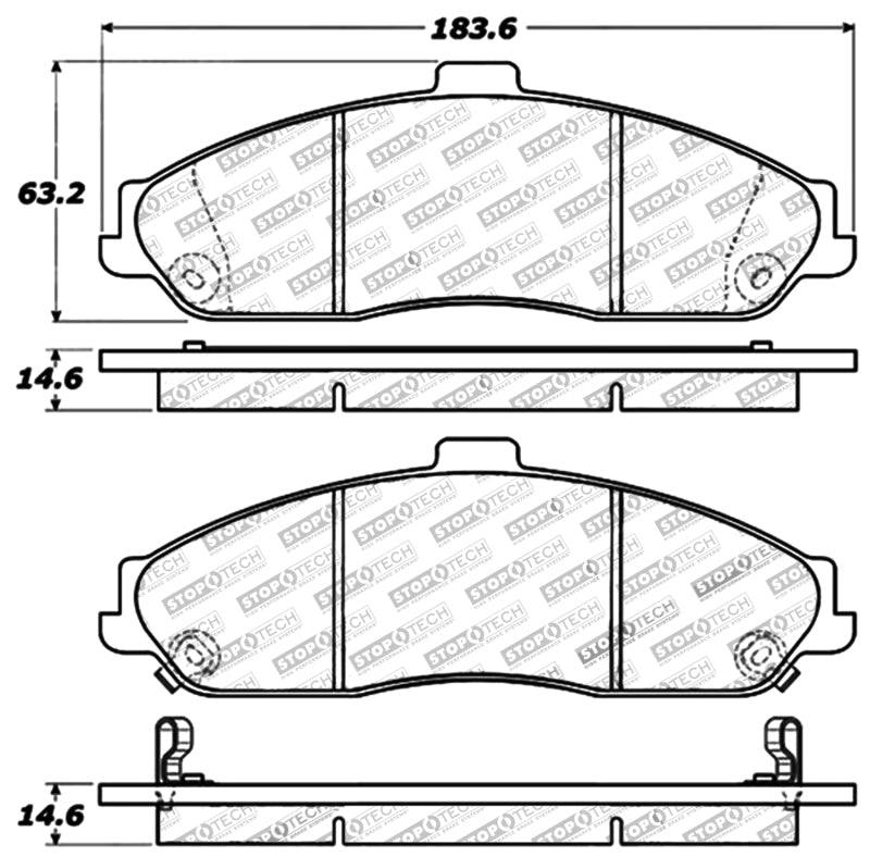 Stoptech 309.0731 Performance 04-08 Cadillac XLR/XLR-V / 97-10 Corvette / 05-06 Pontiac GTO Front Brake Pads