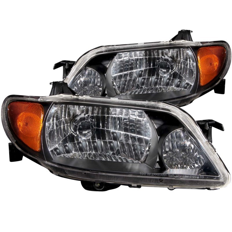 ANZO 121107 2003 fits Mazda 01-20 Protege Crystal Headlights Black