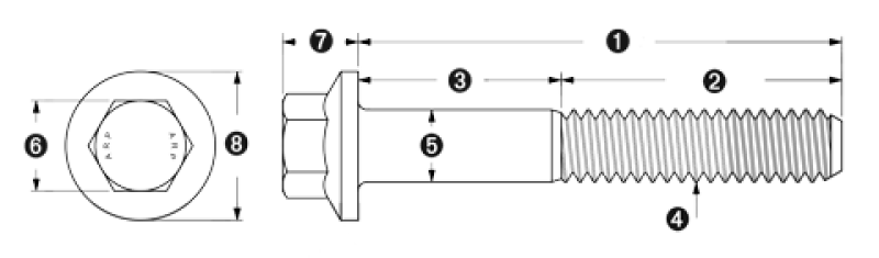 ARP 661-1019 M8 x 1.25 x 115 Hex Black Oxide Bolts (5/pkg)