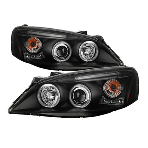 Spyder 5011596 fits Pontiac 05-08 G6 2/4DR Projector Headlights LED Halo LED Bl