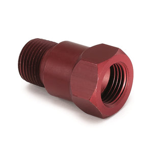 AutoMeter 2272 AutoMeter Fitting Adapter 3/8in. NPT Male Aluminum Red For Mech. Temp. Gauge