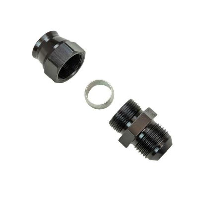 Moroso 65352 Aluminum Fitting Adapter 10AN Male to 5/8in Tube Compression - Black