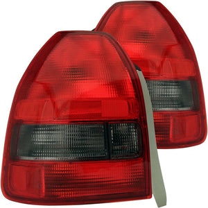 ANZO 221193 1996-2000 fits Honda Civic Taillights Red/Smoke
