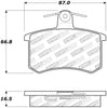 Stoptech 309.0228 Performance 96-2/97 Audi A4 / 96-01 A4 Quattro / 95-98 A6 Rear Brake Pads