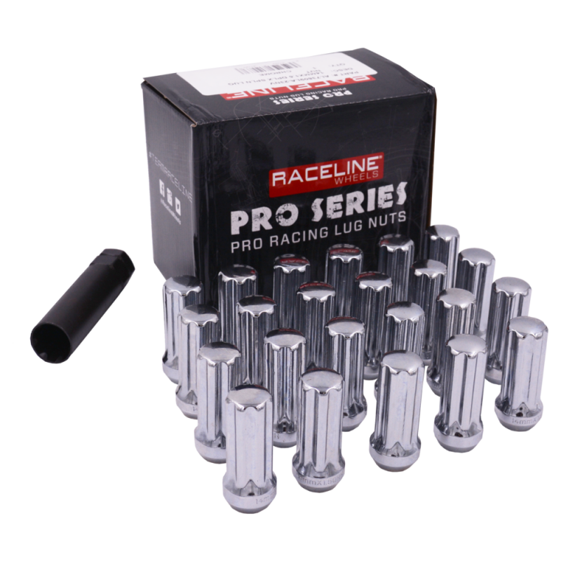Raceline L73804LA-23NV-JEEP fits Jeep 1/2in XL Spline Chrome Lug Nuts (Set of 23