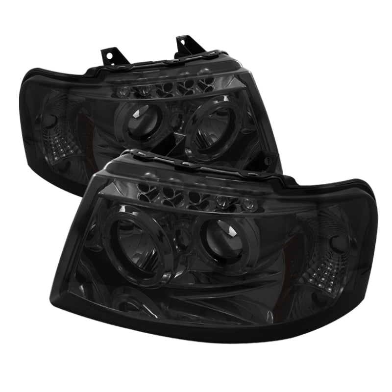 Spyder 5033918 fits Ford 03-06 Expedition Projector Headlights LED Halo LED Smk