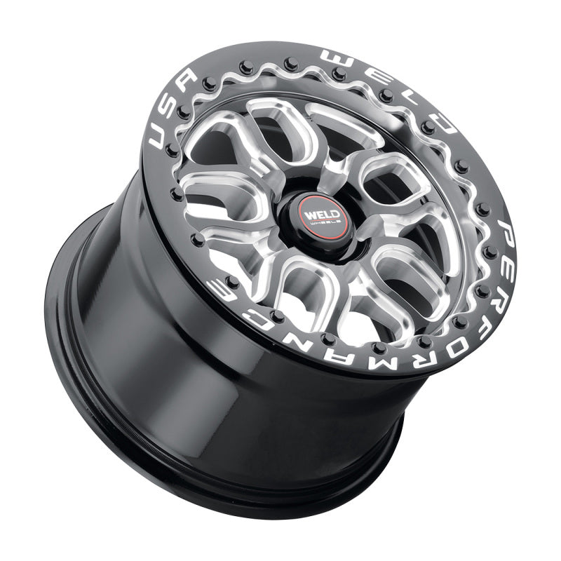 Weld  S907B0071P22 S907 15X10 Laguna Beadlock 5X115 ET22 BS6.4 Gloss Black MIL D