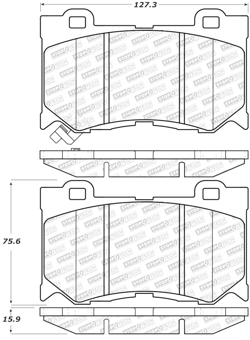 Stoptech 305.1346 Street Select Brake Pads - Front
