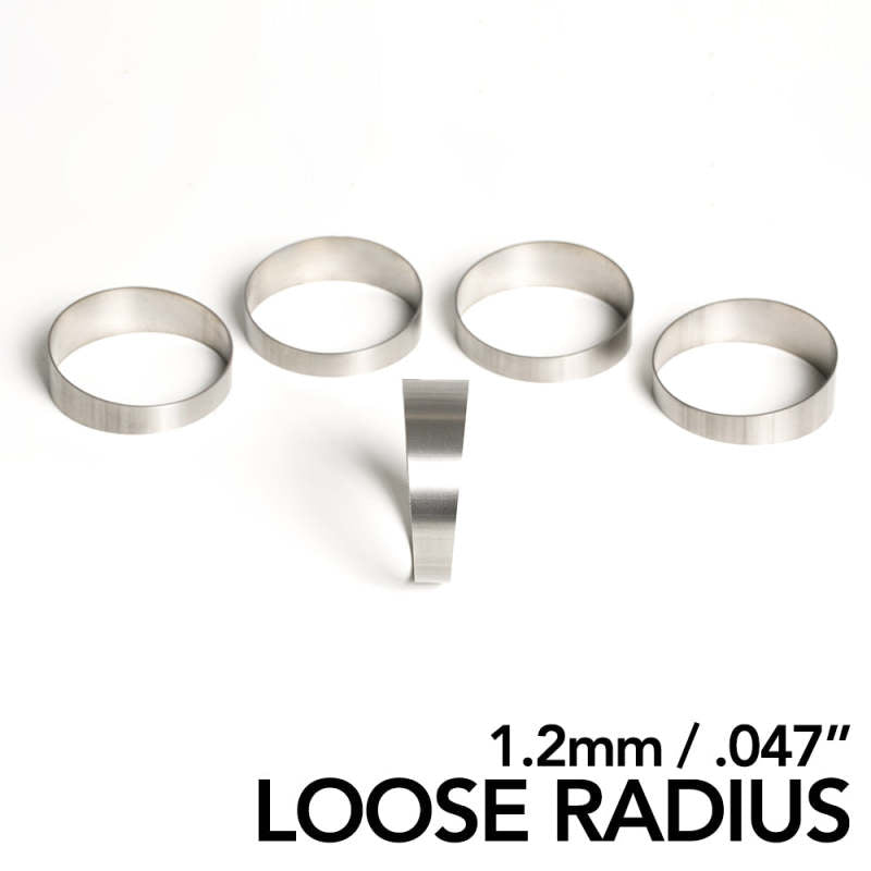 Ticon 109-05401-0004 Industries 2.13in Diameter 2D Loose Radius 1.2mm/.047in Titanium Pie Cut - 5pk