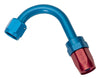 Russell 613230 Performance -8 AN Red/Blue 120 Degree Full Flow Swivel Hose End (With 1-1/4in Radius)