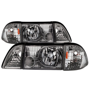 xTune 9035272 fits Ford Mustang 87-93 OEM style Headlights 6pcs Amber - Chrome