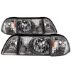 xTune 9035272 fits Ford Mustang 87-93 OEM style Headlights 6pcs Amber - Chrome