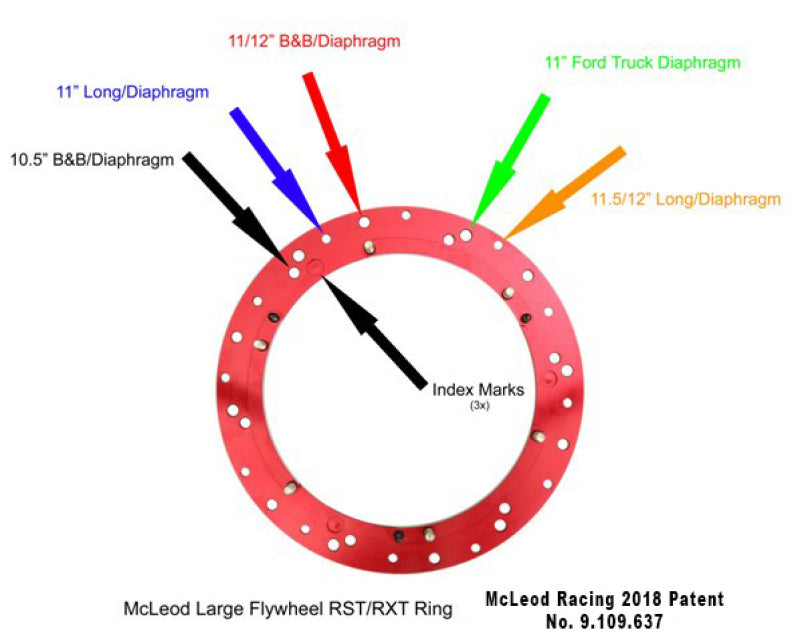 McLeod Racing RST HD Twin - For Large Diameter Flywheel - Red Ring - 1-1/16 x 10 Spline
