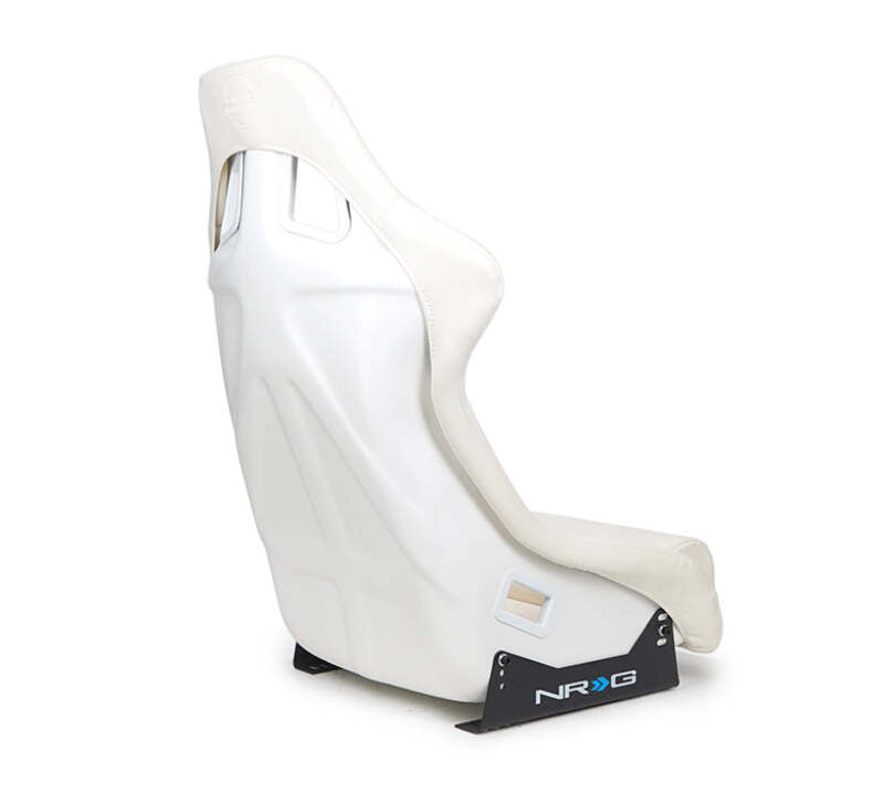 NRG FRP-302WT-V FRP Bucket Seat White Vinyl Material (Large)