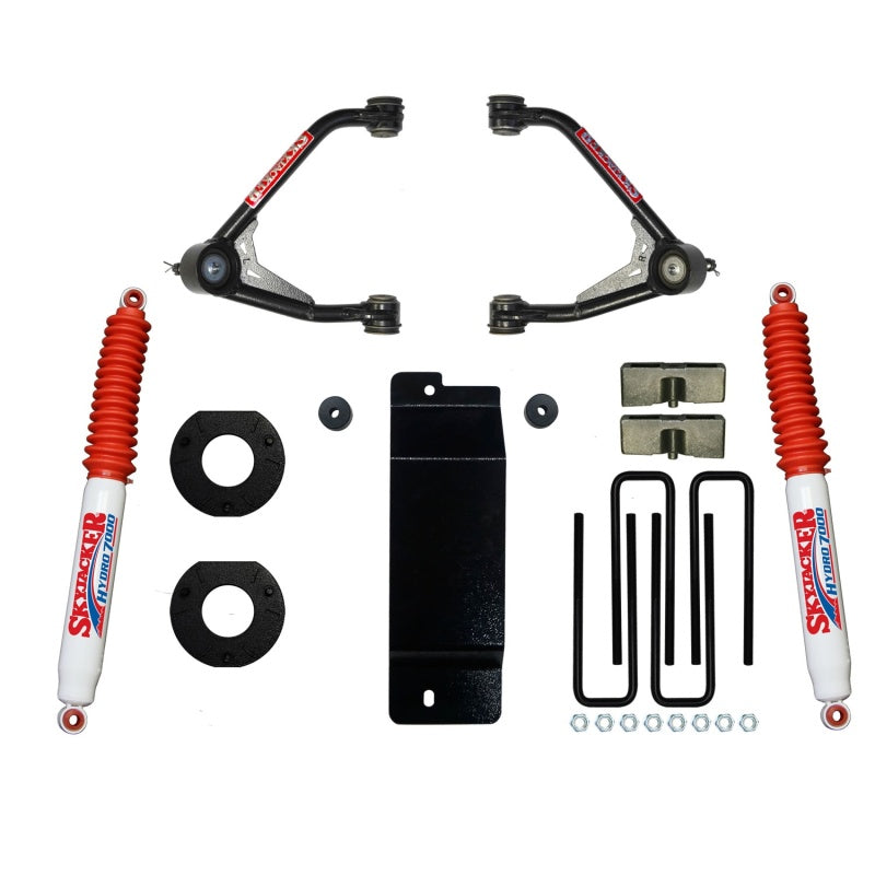 Skyjacker C17350PAH 2018 GM 1500 4WD 3.5-4in UCA Lift Kit w/Rear Hydro 7000 Shocks