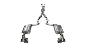 CORSA Performance 14337 Corsa 2015-2017 fits Ford Mustang GT 5.0 3in Cat Back Exhaust Polish Quad Tips (Sport)
