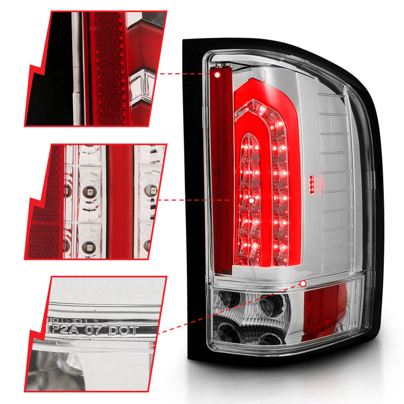 ANZO 321341 2013 fits Chevrolet 07-20 Silverado 1500 LED Taillights Chrome