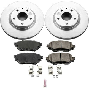 PowerStop CRK7517 fits Mazda 3 Front Z17 Evolution Geo 17-18met Coated Brake Kit