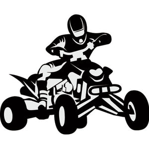 Attack Graphics 98-0371 Rider Decals Quad High Speed 3.0" x 3.75 Black
