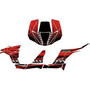 Attack Graphics CAN_U_02_BRUTE_R/B/G BRUTE Complete UTV Graphics Kit Red/Black/Grey