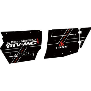 Attack Graphics 197-877-0007 Custom Tusk Barrier Door Graphics Rocky Mountain- Red/Black