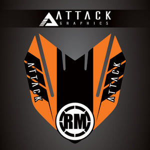 Attack Graphics 207-123-0016 Renegade Front Fender Decal  KTM Orange