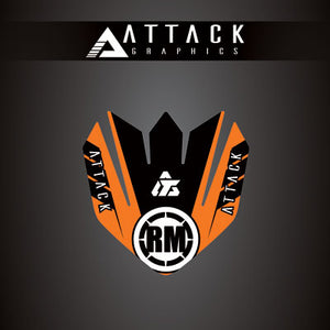 Attack Graphics 207-123-0031 Renegade Front Fender Decal  KTM Orange
