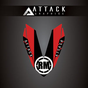 Attack Graphics 207-123-0024 Renegade Front Fender Decal  Beta Red
