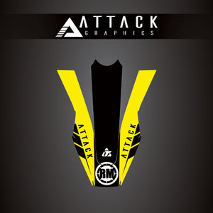 Attack Graphics 207-123-0029 Renegade Front Fender Decal  Husqvarna Yellow